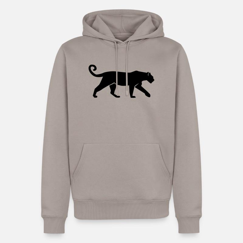 Leopard - Männer Premium Bio Hoodie - Taupe