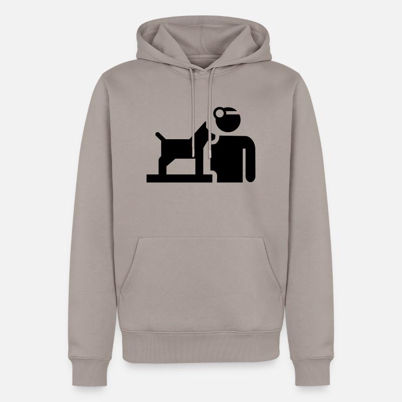 Vétérinaire - Sweat à capuche Premium bio Homme - taupe