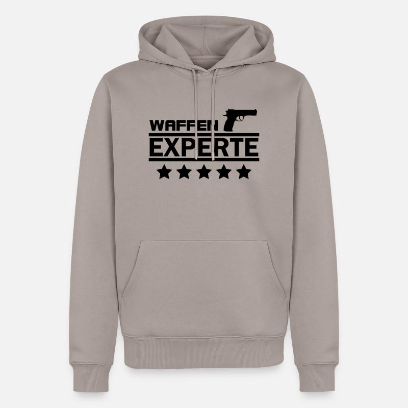 waffen experte - Männer Premium Bio Hoodie - Taupe