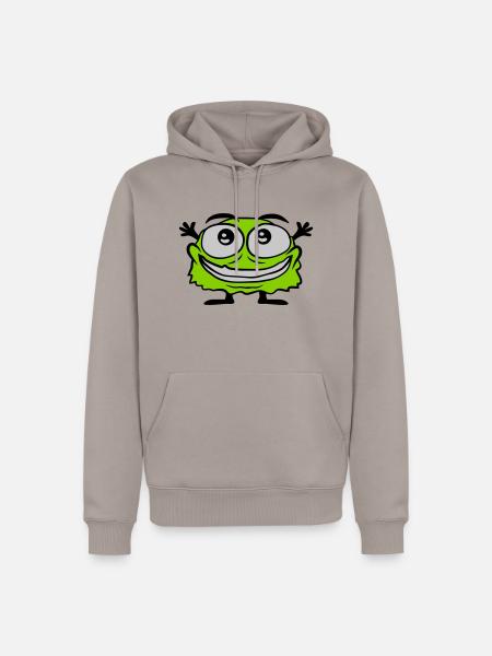 Little cute hairy monster - Men’s Premium Organic Hoodie - taupe