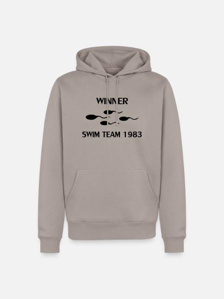 winner swim team 1983 - Männer Premium Bio Hoodie - Taupe