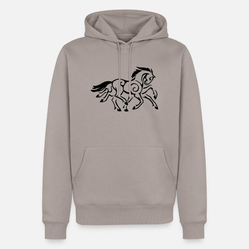 Sleipnir - Männer Premium Bio Hoodie - Taupe