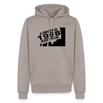 année 1998 limited edition - Sweat à capuche Premium bio Homme - taupe - Devant - Nico (187cm)