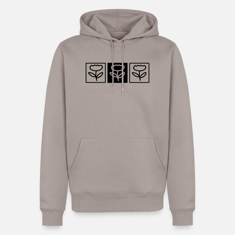 Gärtner Blumen - Männer Premium Bio Hoodie - Taupe