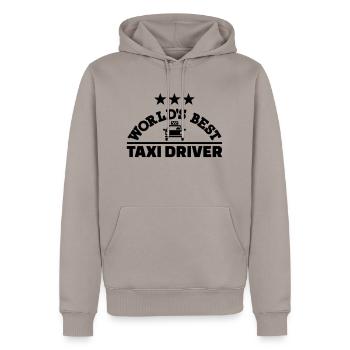 Taxifahrer - Männer Premium Bio Hoodie - Taupe - Vorne - Nico (187cm)