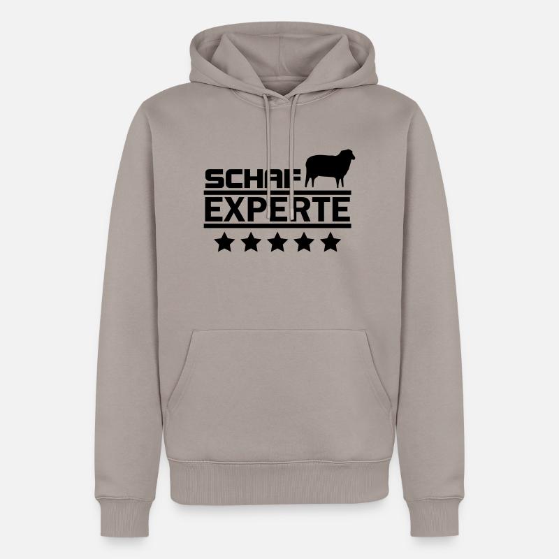schaf experte - Männer Premium Bio Hoodie - Taupe