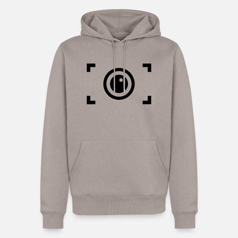 Caméra - Sweat à capuche Premium bio Homme - taupe