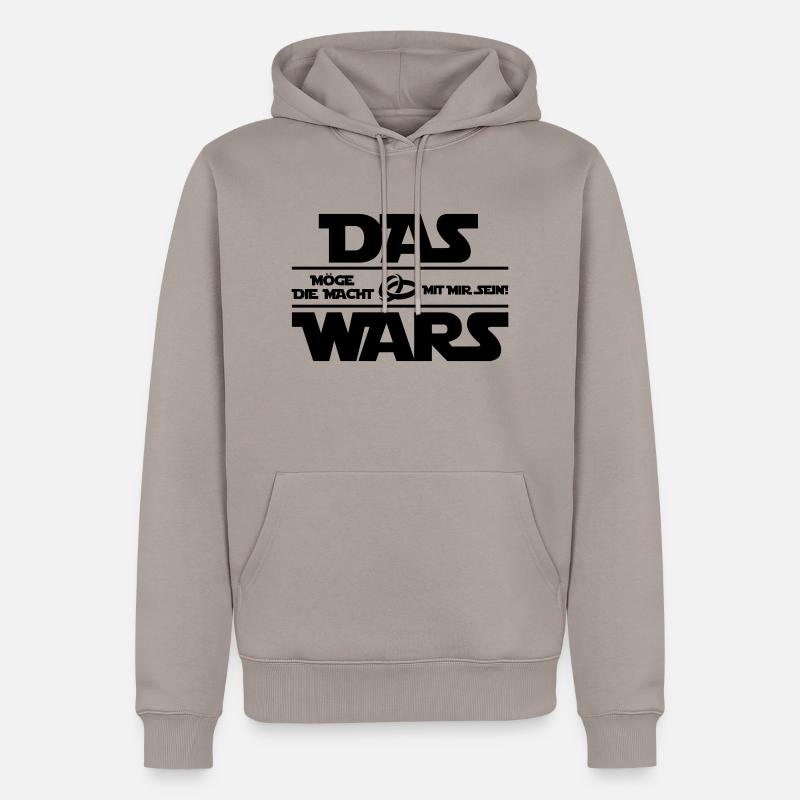 das_wars_01 - Männer Premium Bio Hoodie - Taupe
