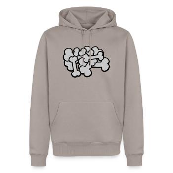 Big Comic Bone Pile - Men’s Premium Organic Hoodie - taupe - Front - Nico (187cm)