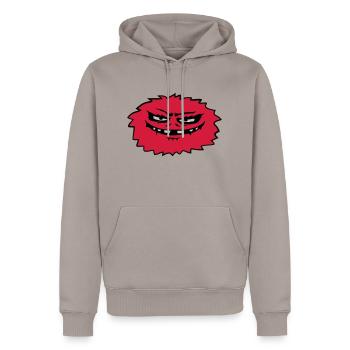 Bande dessinée Hairy Evil Monster - Sweat à capuche Premium bio Homme - taupe - Devant - Nico (187cm)