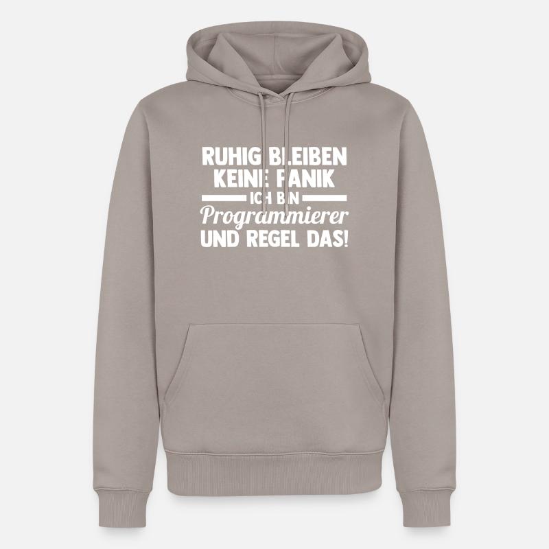 Programmieren Entwickler Coder Programmierer - Männer Premium Bio Hoodie - Taupe