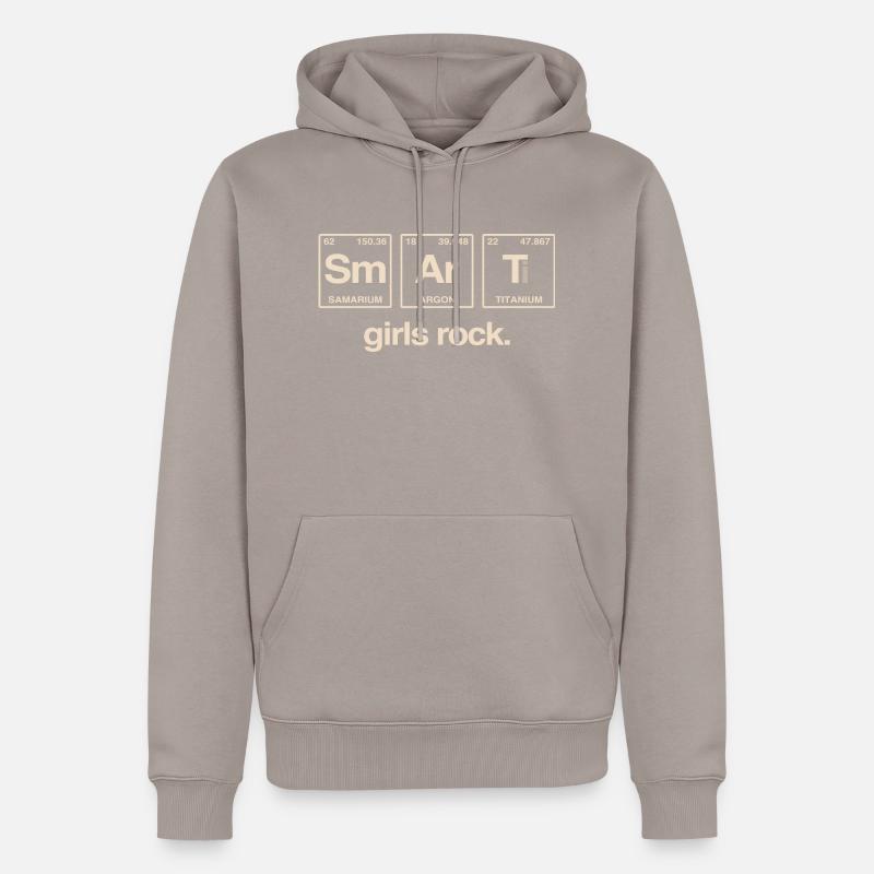 SMART GIRLS ROCK - Système Perdiode Elements - Sweat à capuche Premium bio Homme - taupe