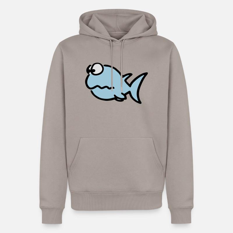 Puzzled fish - Männer Premium Bio Hoodie - Taupe