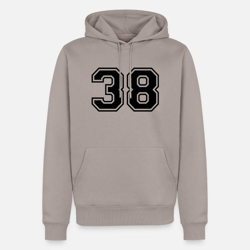 38 - Männer Premium Bio Hoodie - Taupe
