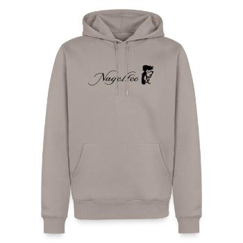 nagelfee schmetterling (md) - Männer Premium Bio Hoodie - Taupe - Vorne - Nico (187cm)