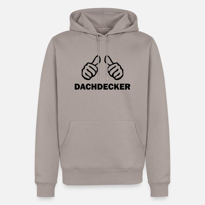 dachdecker - Männer Premium Bio Hoodie - Taupe