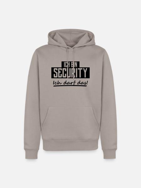 ich bin security - Männer Premium Bio Hoodie - Taupe