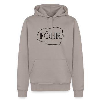 Insel Föhr, Nordsee Wyk Urlaub Nordfriesland - Männer Premium Bio Hoodie - Taupe - Vorne - Nico (187cm)