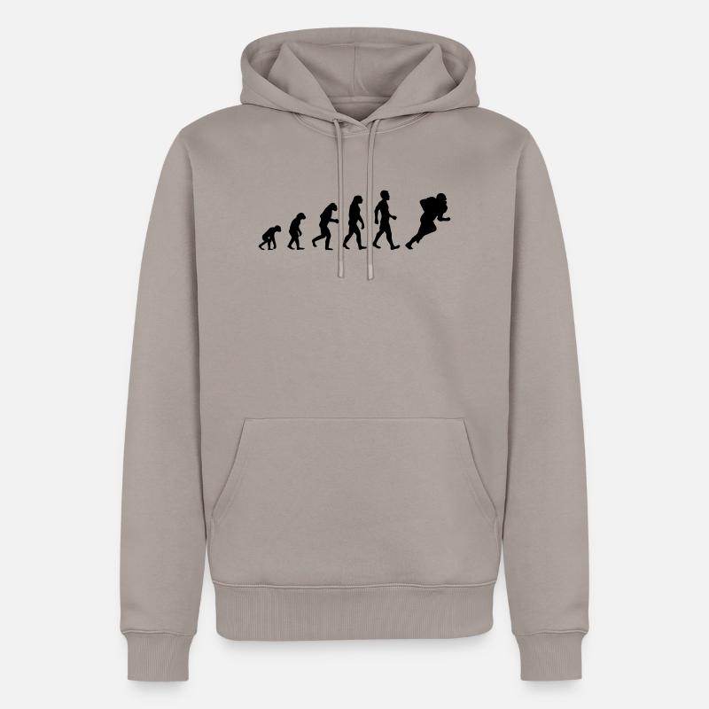 Evolution Football américain - Sweat à capuche Premium bio Homme - taupe