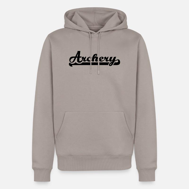 Archery - Sweat à capuche Premium bio Homme - taupe