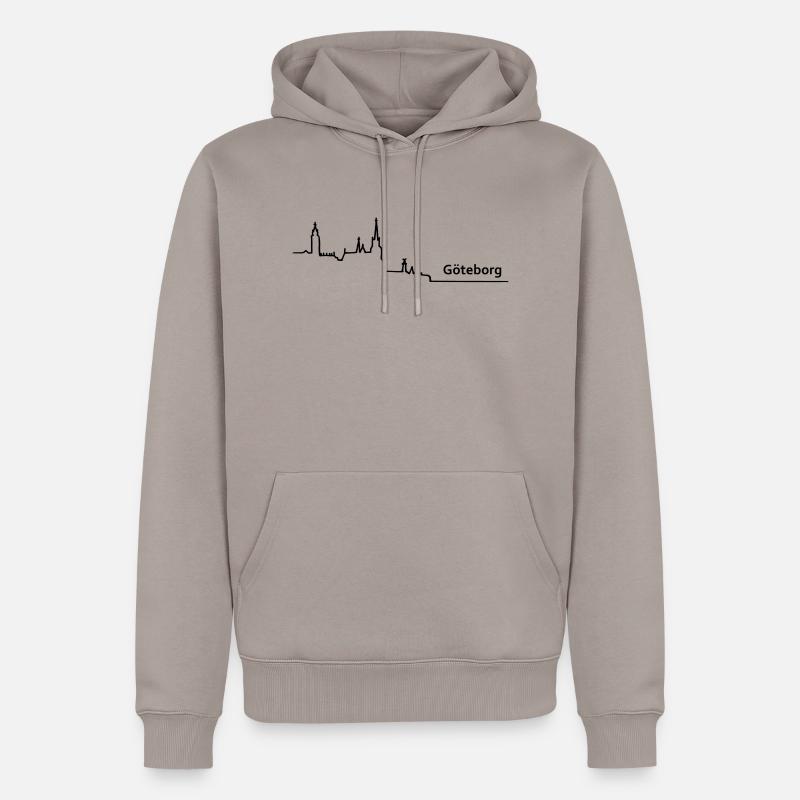 Goteborg horizon - Sweat à capuche Premium bio Homme - taupe