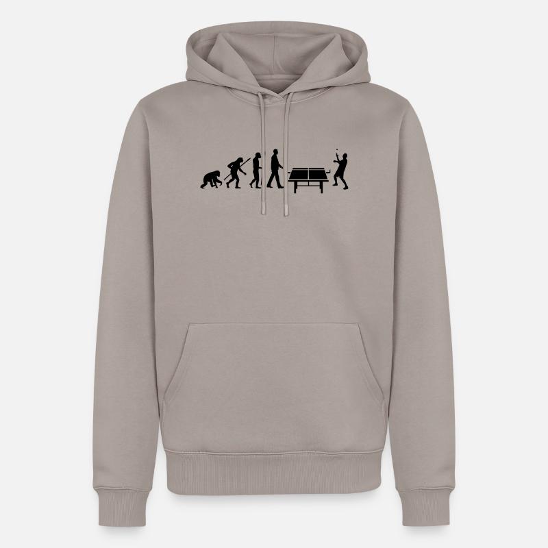 evolution_table_tennis_072012_b_1c - Sweat à capuche Premium bio Homme - taupe
