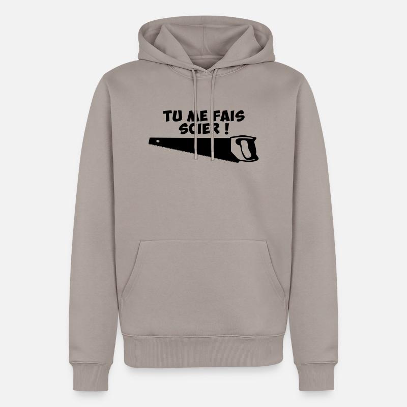 Sie machen mich sah - Männer Premium Bio Hoodie - Taupe