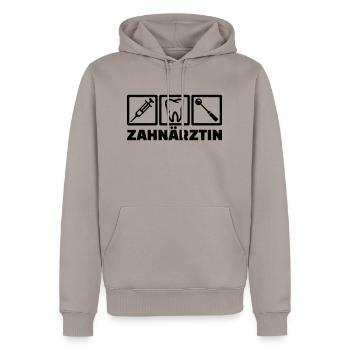Zahnärztin - Männer Premium Bio Hoodie - Taupe - Vorne - Nico (187cm)