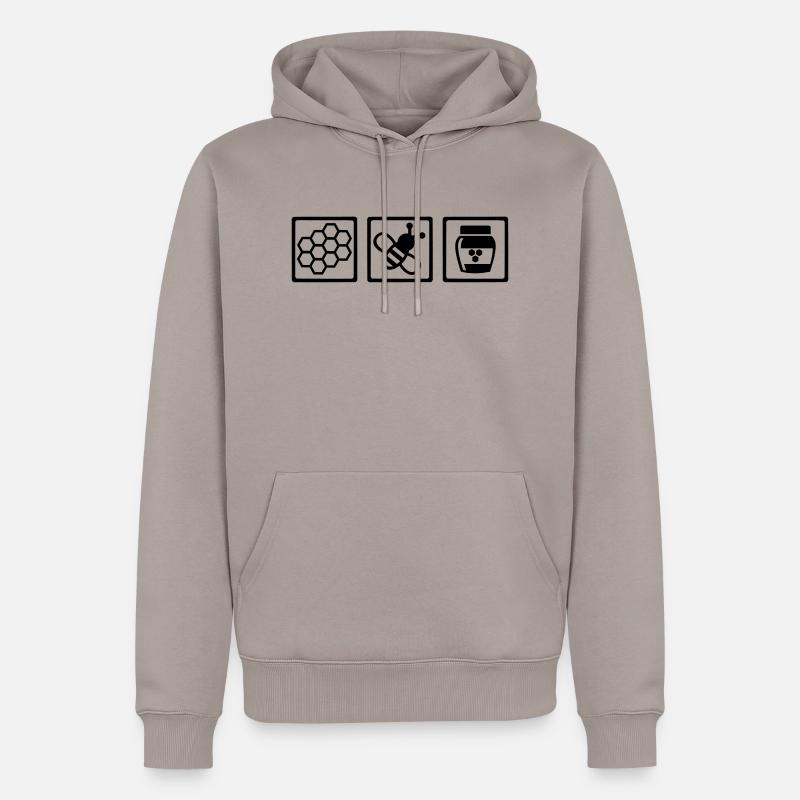 Imker - Männer Premium Bio Hoodie - Taupe