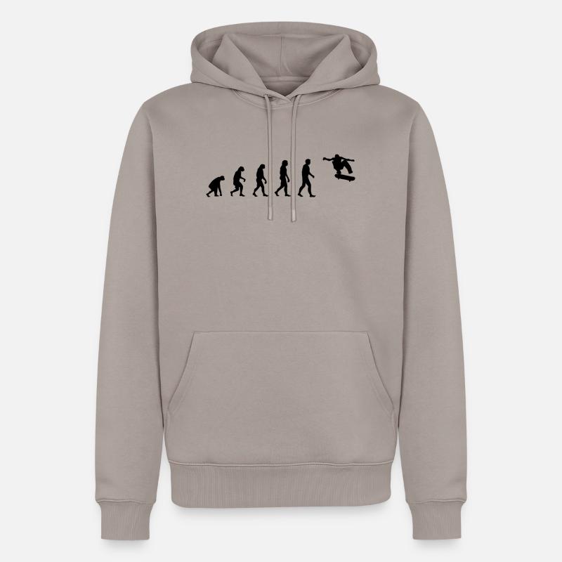 Evolution Skate - Sweat à capuche Premium bio Homme - taupe