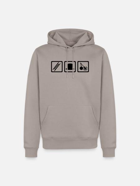 Schornsteinfeger - Männer Premium Bio Hoodie - Taupe