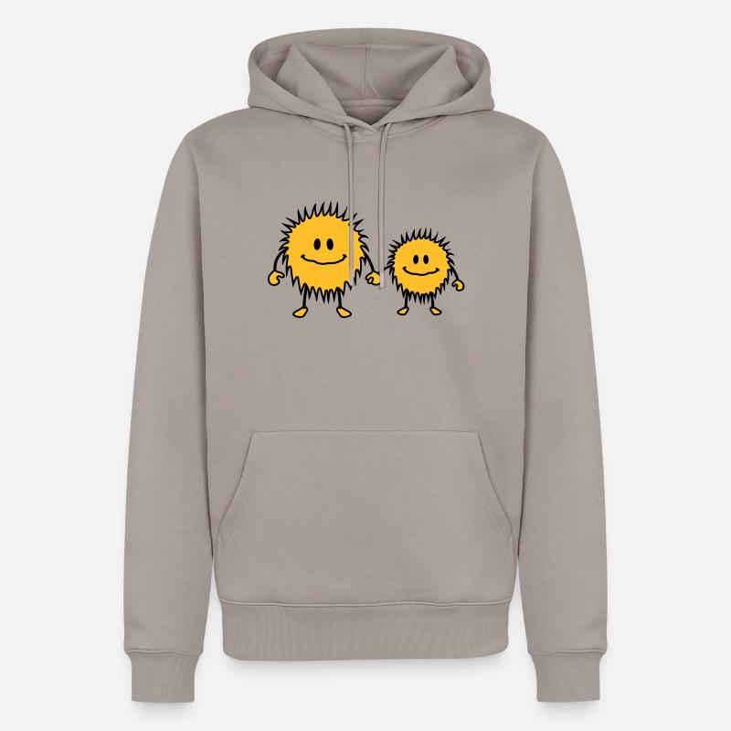 monsters - Männer Premium Bio Hoodie - Taupe