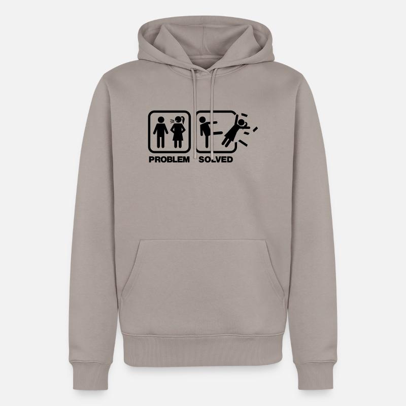 problem solved - Sweat à capuche Premium bio Homme - taupe