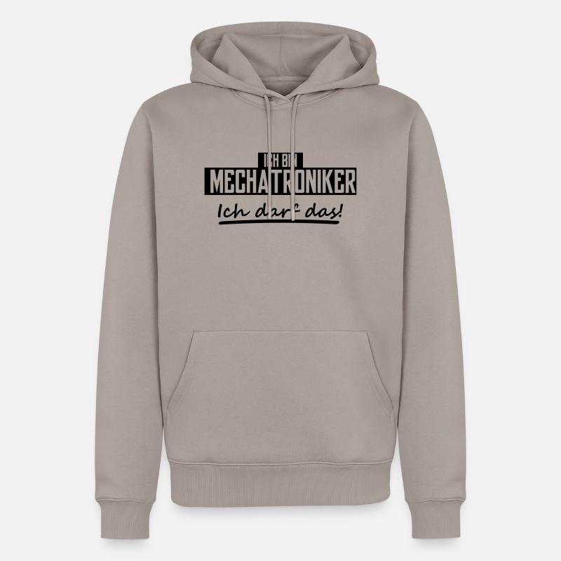 ich bin mechatroniker - Männer Premium Bio Hoodie - Taupe
