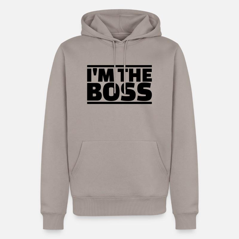 I’m the boss - Sweat à capuche Premium bio Homme - taupe