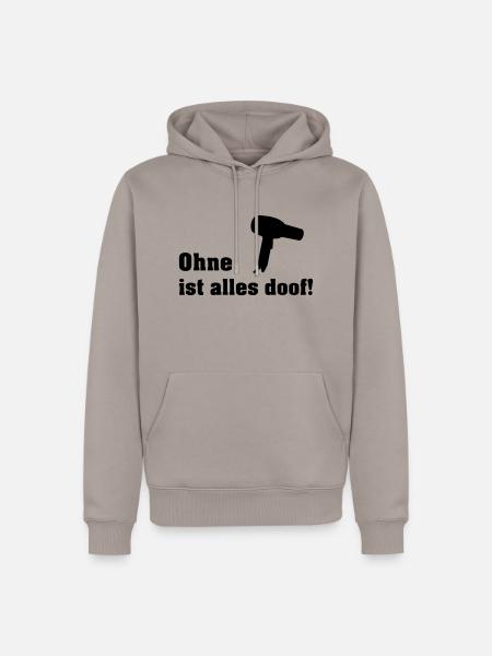 ohne fön - Männer Premium Bio Hoodie - Taupe