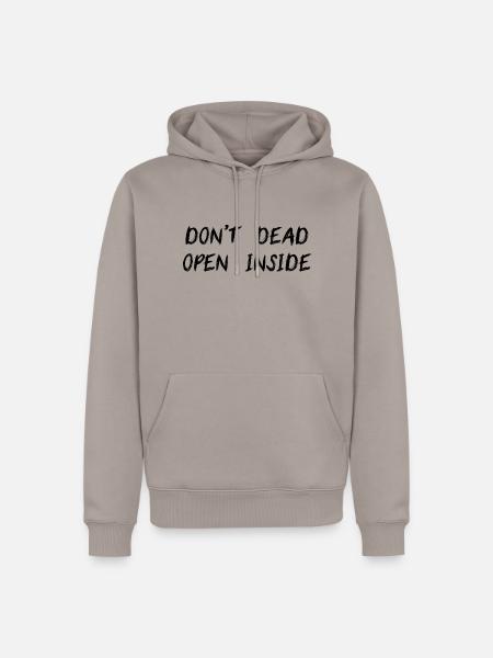 DONT OPEN DEAD INSIDE 2 - Männer Premium Bio Hoodie - Taupe