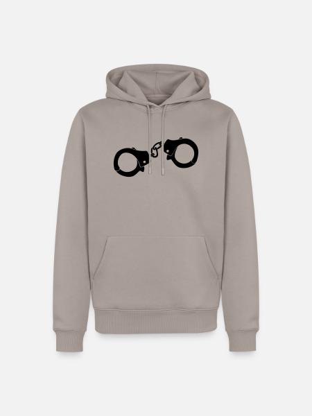 Handschellen - Männer Premium Bio Hoodie - Taupe