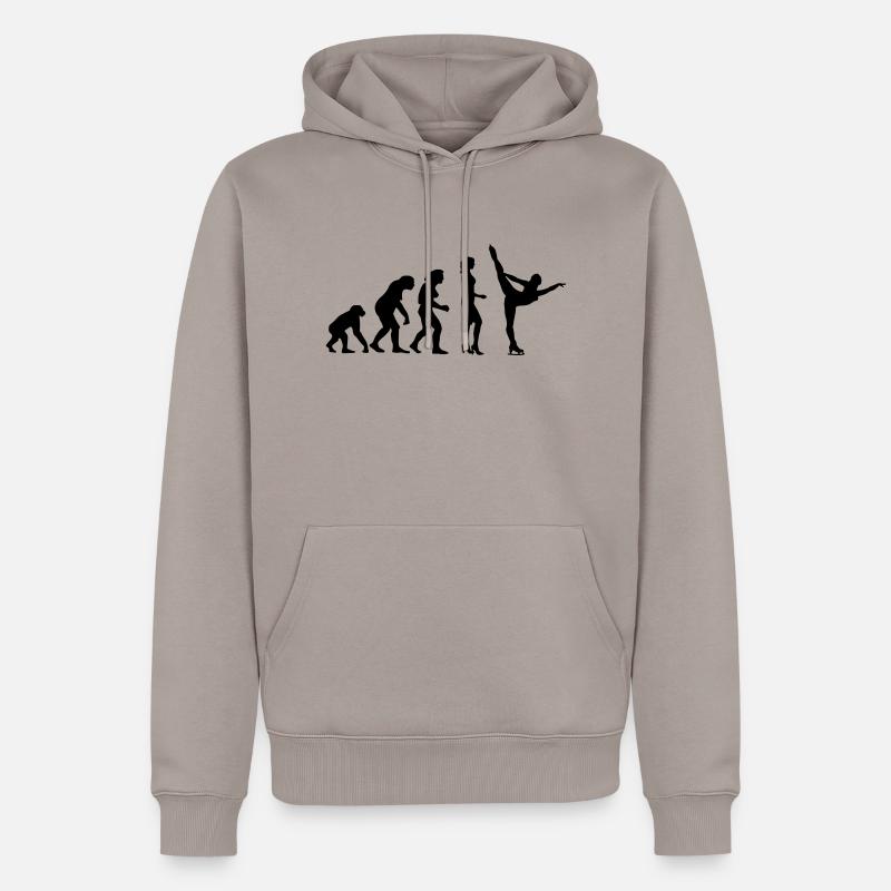 evolution_eiskunst_c_1c - Sweat à capuche Premium bio Homme - taupe