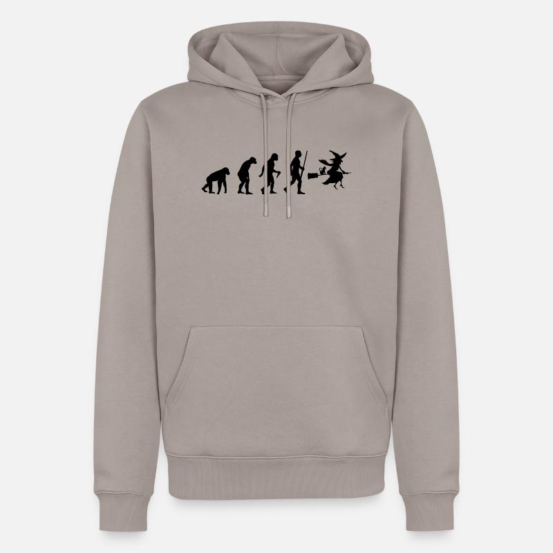 Witch Evolution - Männer Premium Bio Hoodie - Taupe