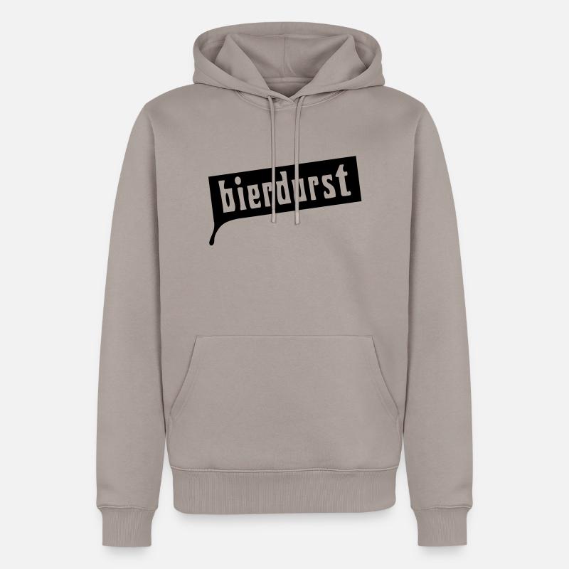 Durst auf Bier - Männer Premium Bio Hoodie - Taupe