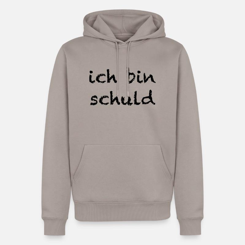 ich bin schuld - Männer Premium Bio Hoodie - Taupe