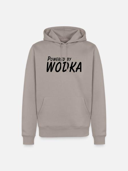 powered by wodka - Männer Premium Bio Hoodie - Taupe