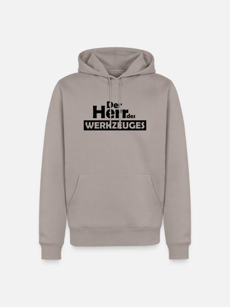 der herr des werkzeuges - Männer Premium Bio Hoodie - Taupe