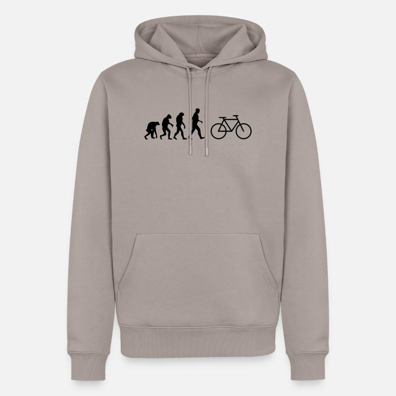 fahrrad evolution - Männer Premium Bio Hoodie - Taupe