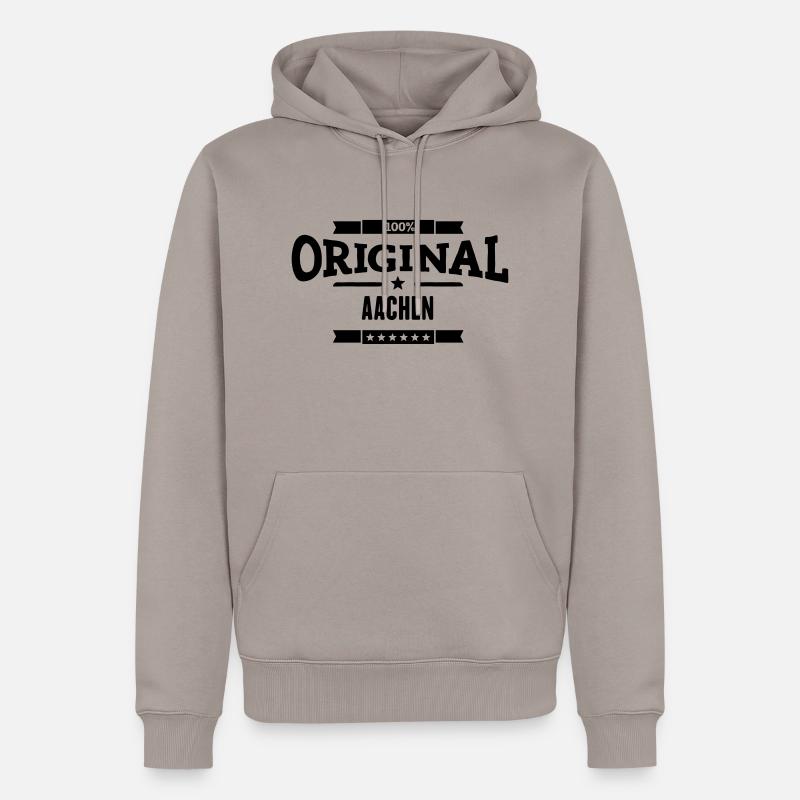Original Aachen - Männer Premium Bio Hoodie - Taupe