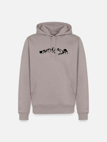 Mountain berge - Männer Premium Bio Hoodie - Taupe