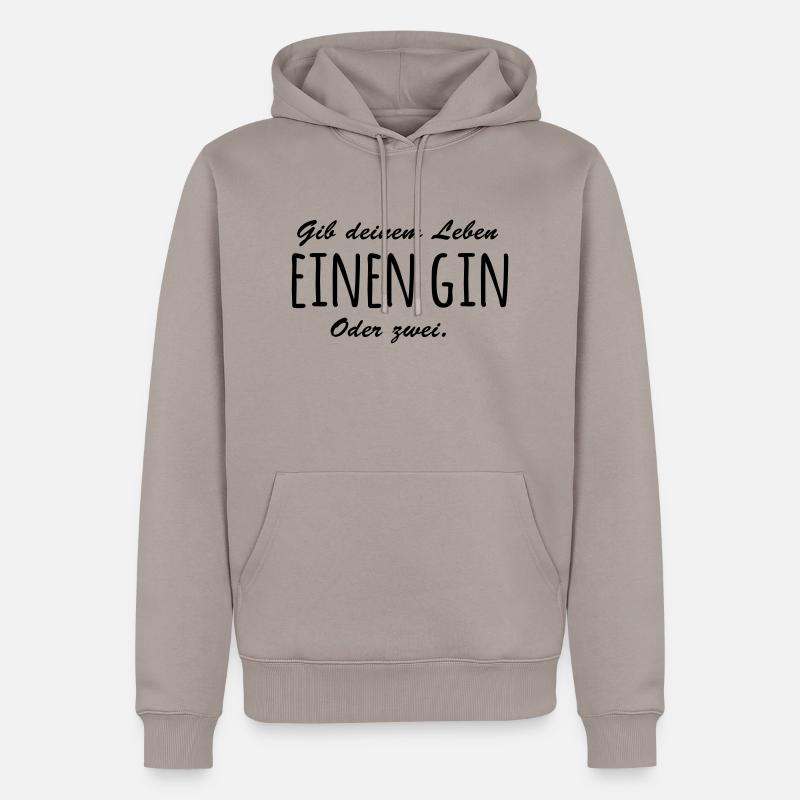 Gib Leben einen Gin - Männer Premium Bio Hoodie - Taupe