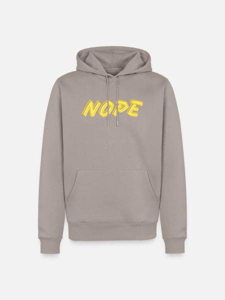 Nope - Männer Premium Bio Hoodie - Taupe