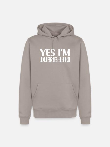 Yes I'm different, Lustige Sprüche Geschenkidee - Männer Premium Bio Hoodie - Taupe